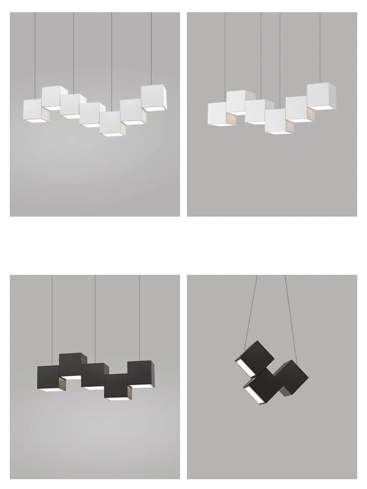 Lampes suspensions salle manger minimalistes modernes bureau géométriques créatives styliste