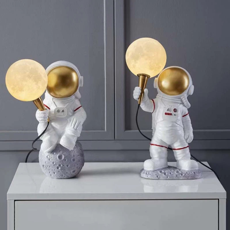 Lampe table Astronaute G9 3D Lune Veilleuse Enfant