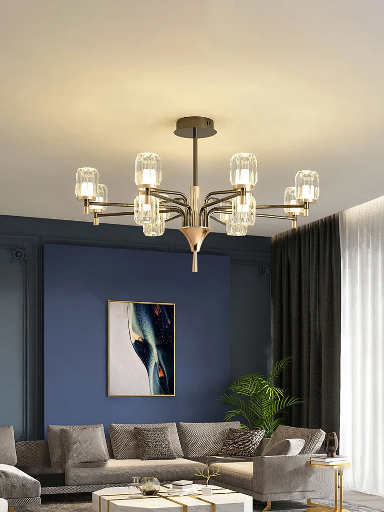 lustre moderne éclairage intérieur suspension design élégant - vue 4 sur 9