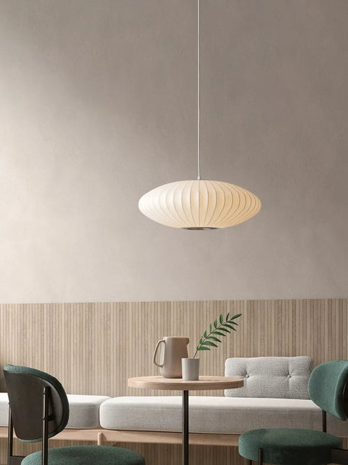 suspension moderne en soie style wabi sabi pour décoration intérieure - vue 4 sur 10