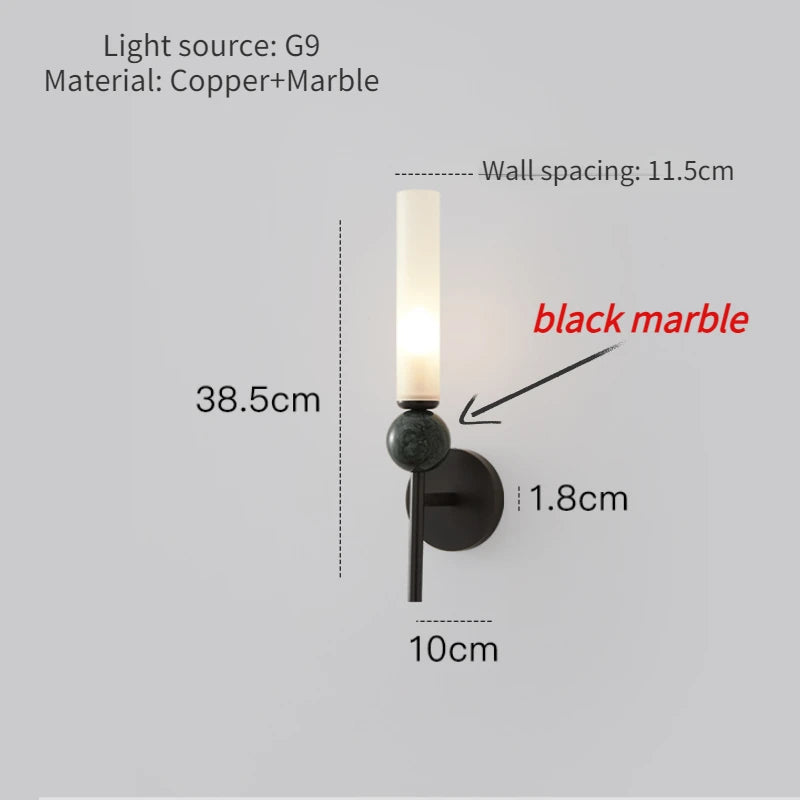 applique murale en marbre et cuivre pour décoration intérieure - vue 9 sur 10