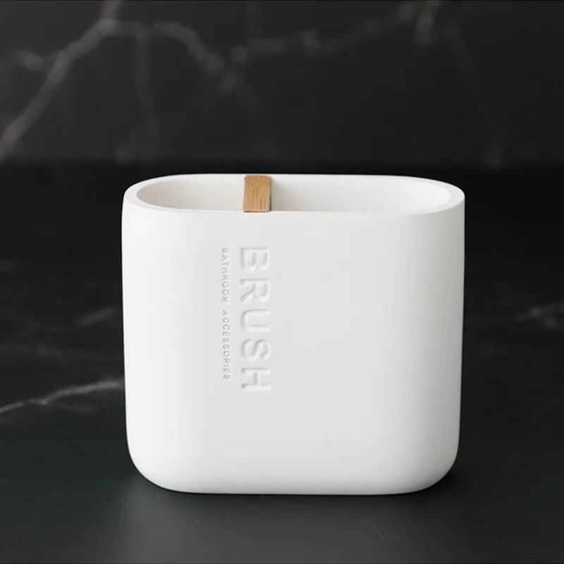 accessoires de salle de bain brosse à dents distributeur de savon - vue 9 sur 12