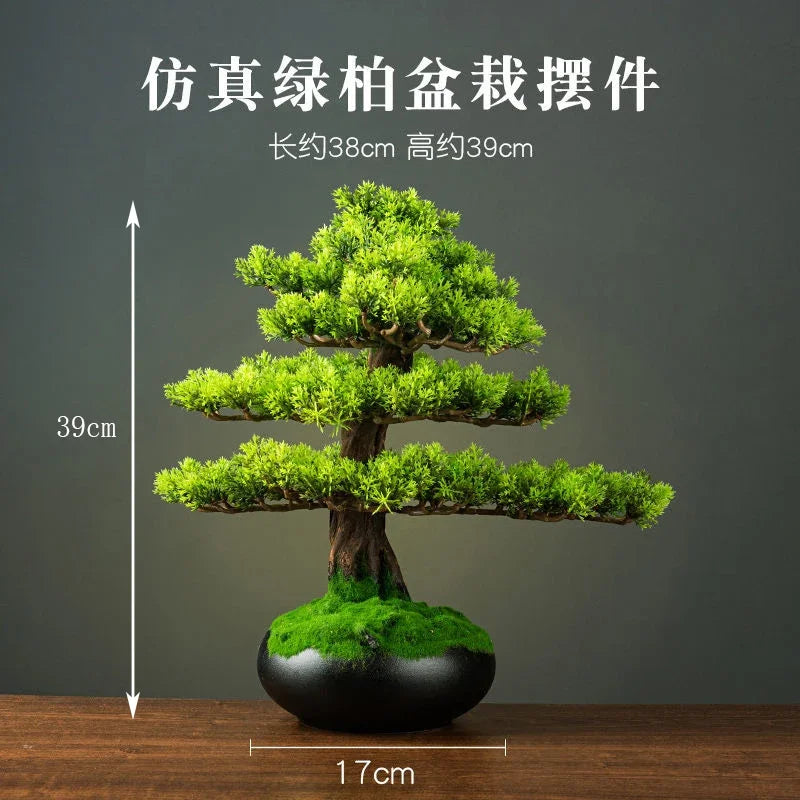 décoration intérieure faux arbre bonsaï style chinois pour intérieur et extérieur - vue 10 sur 22