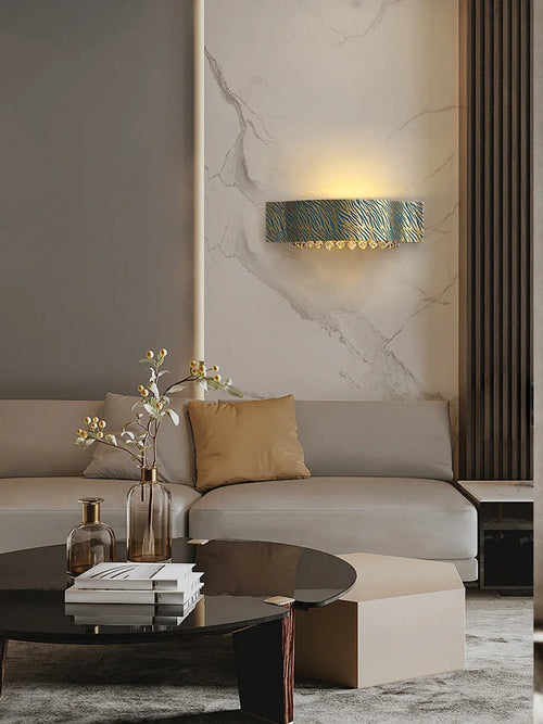 lustre en cristal et cuivre à led dimmable design moderne - vue 10 sur 20