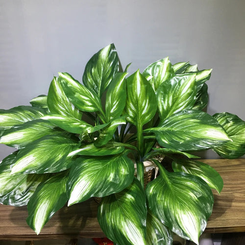 plante tropicale artificielle monstera et hosta pour décoration intérieure extérieure - vue 4 sur 6