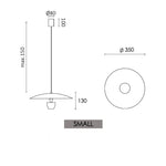 Suspension design LED avec abat-jour arrondie nordic Fuji