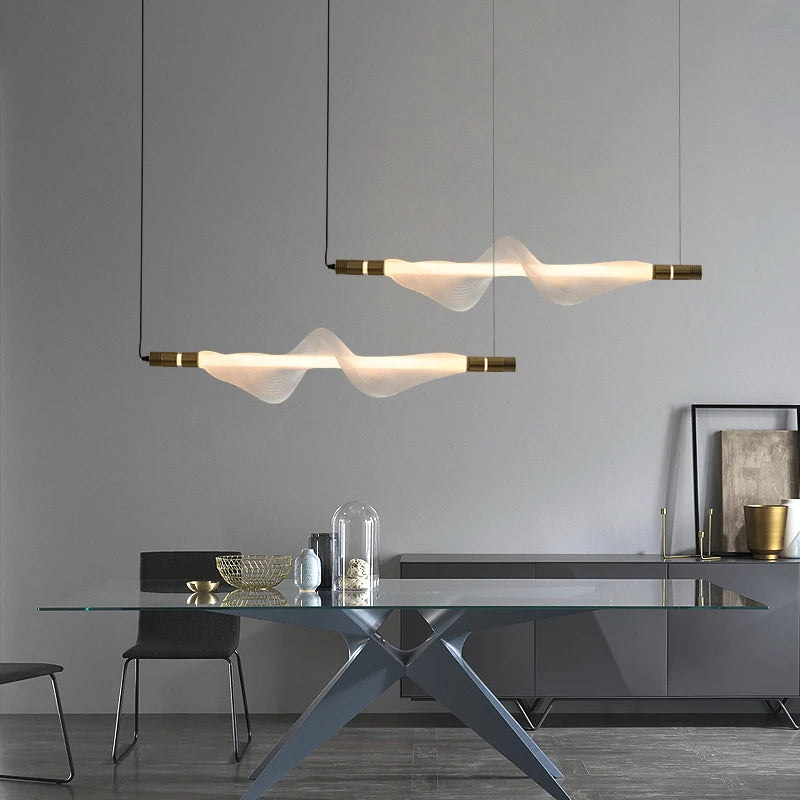 lustre artistique à led design moderne éclairage suspendu décoratif - vue 3 sur 18
