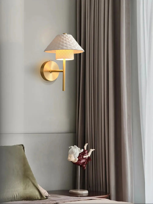 lampe de bureau en céramique et cuivre design moderne angle réglable - vue 2 sur 12
