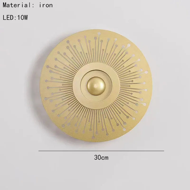 applique murale led ronde art déco pour ambiance chaleureuse - vue 12 sur 12