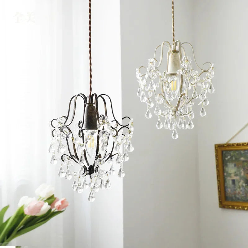 suspension rétro en cristal forme goutte d'eau pour décoration élégante - vue 3 sur 8