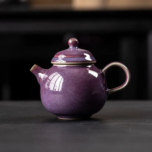 Théière artisanale ru kiln avec infuseur puer