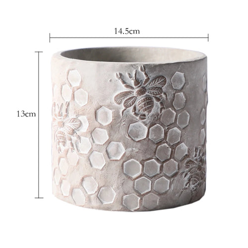 moule silicone pot fleurs béton motif vintage grand format