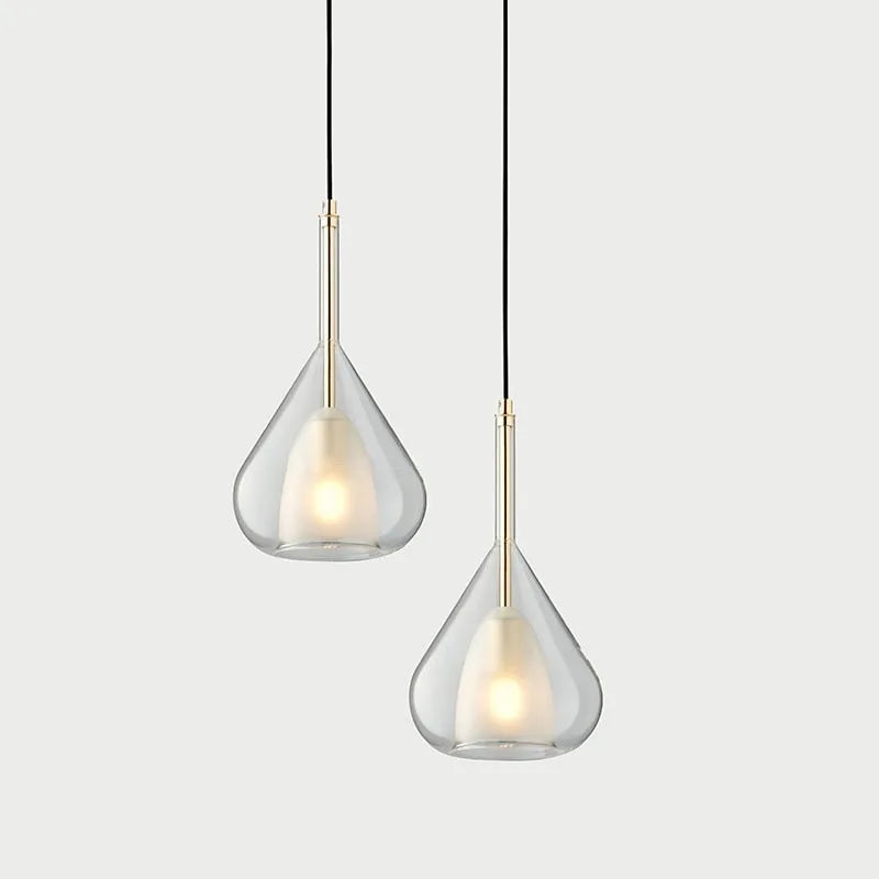 lustre design italien moderne minimaliste en verre - vue 3 sur 10