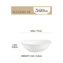 ensemble 6 bols porcelaine elisa 17 cm uni