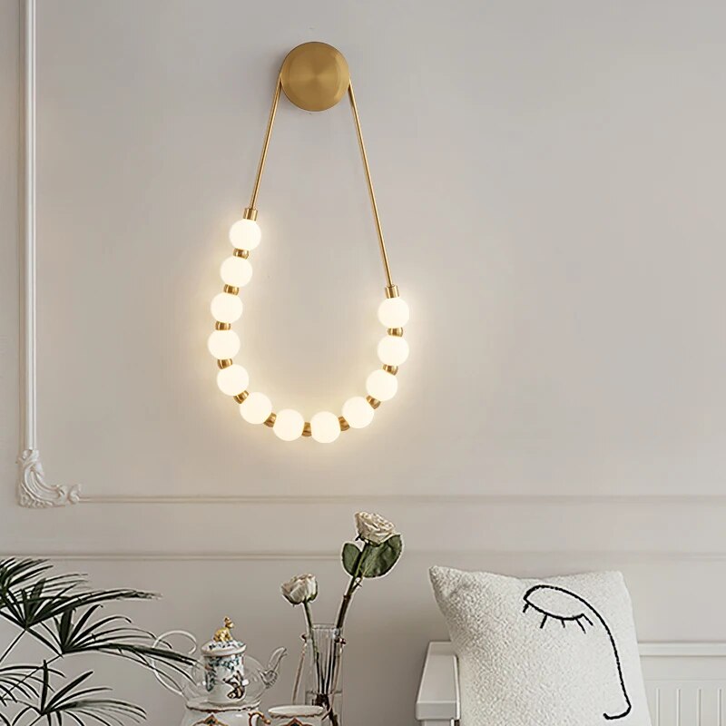 Applique murale de chevet style minimaliste crème italienne - vue 4 sur 9