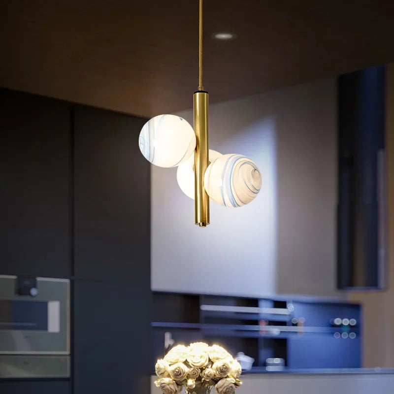 2024 Modern LED Chandelier droplight Modern Nordic Style Ceiling Hanging lamp Dining Room Bedroom Bedside Pendant Lamp - vue 3 sur 10