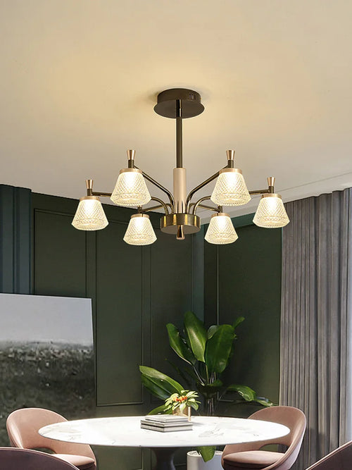 lustre moderne pour éclairage décoratif intérieur nordique - vue 2 sur 9
