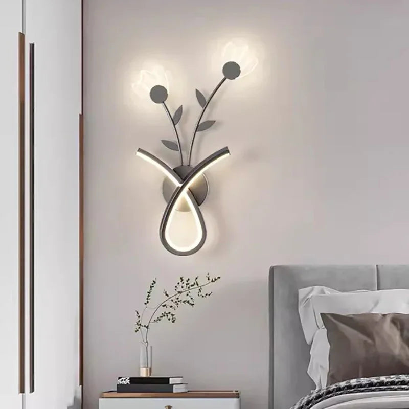 applique murale led acrylique fleur déco - vue 5 sur 23