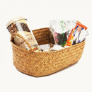 paniers de rangement en rotin et paille tressée pour plantes et objets divers