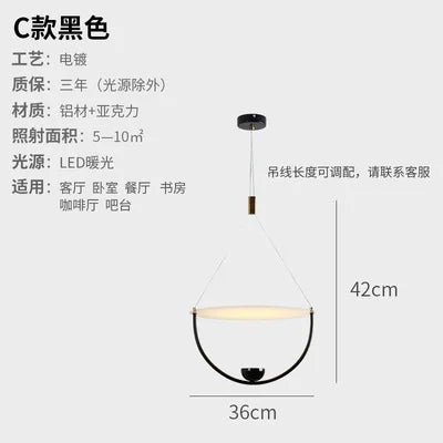 suspension design nordique luminaire décoratif pour intérieur minimaliste