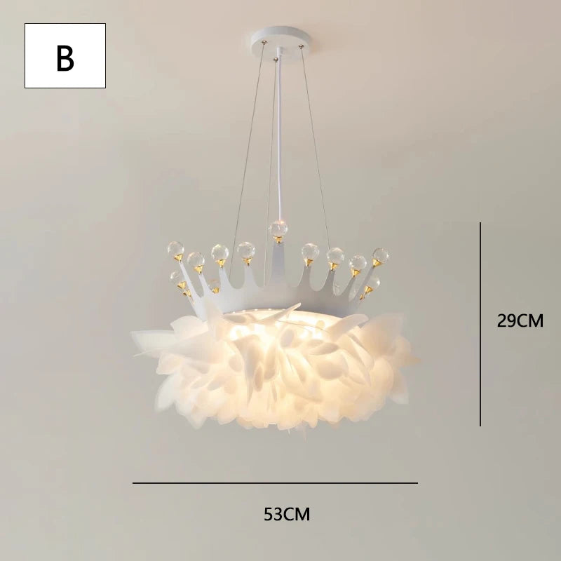 lustre romantique en cristal pour une décoration moderne