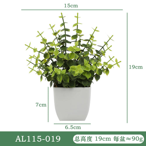 plantes artificielles en pot eucalyptus et romarin décoratifs - vue 14 sur 14
