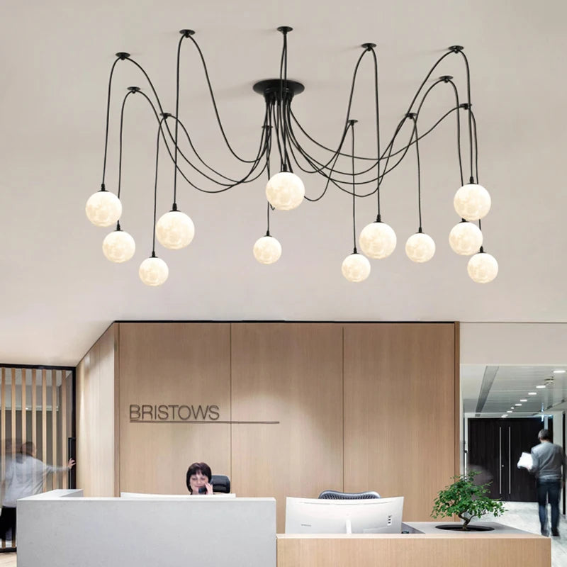 lustre multi lumières suspendues style nordique pour commerces