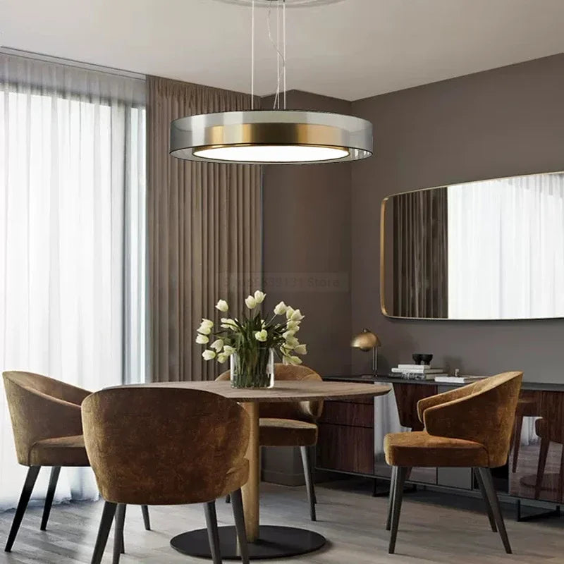 suspension led de luxe nordique simple pour bar restaurant