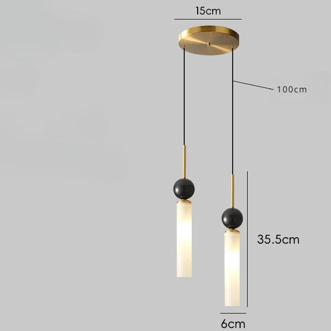 lustre minimaliste nordique de luxe en marbre italien