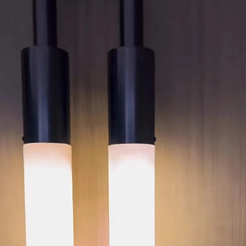 suspension led en métal et acrylique design moderne cordon réglable - vue 6 sur 6