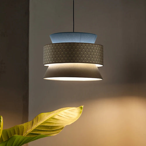 Lustre de style japonais moderne Simple personnalité créative salle à manger chambre étude tissu Art lampes suspendues