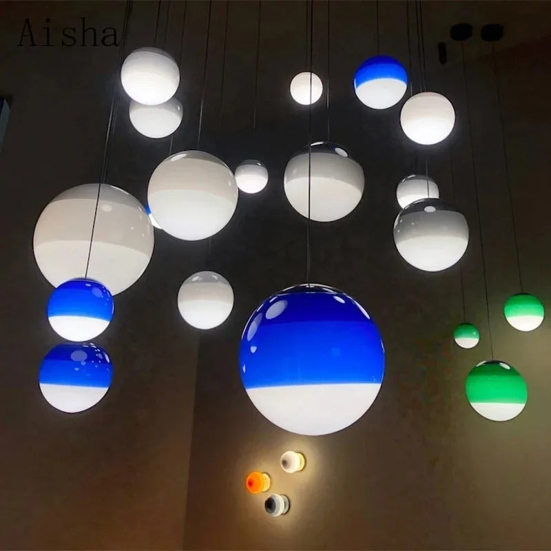 suspension en verre style nordique pour intérieur moderne - vue 3 sur 12