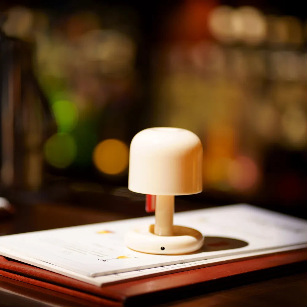 lampe de bureau mini champignon led usb soleil cafe déco maison chambre - vue 6 sur 7