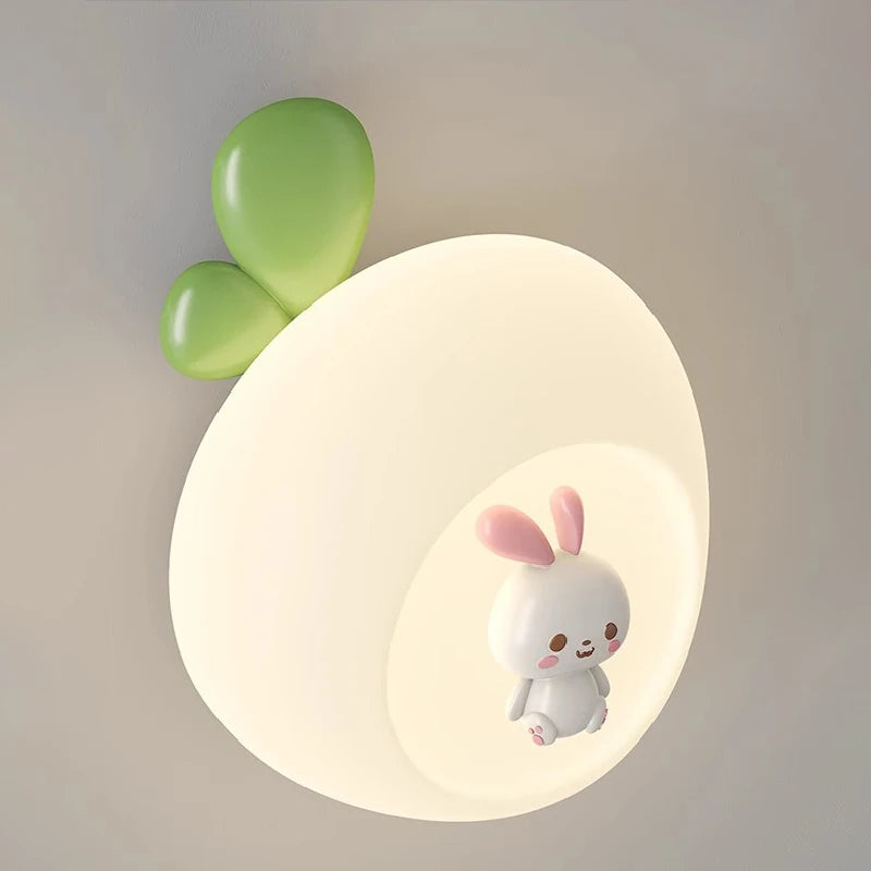 applique murale mignonnes pour enfants design lapin chat ours - vue 4 sur 6