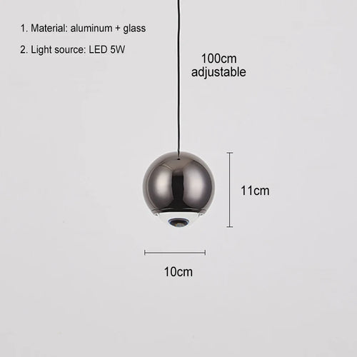 suspension lumière nordique LED lustre moderne lampe suspendue abat-jour boule éclairage intérieur décor à la maison salle à manger salon chambre - vue 7 sur 10