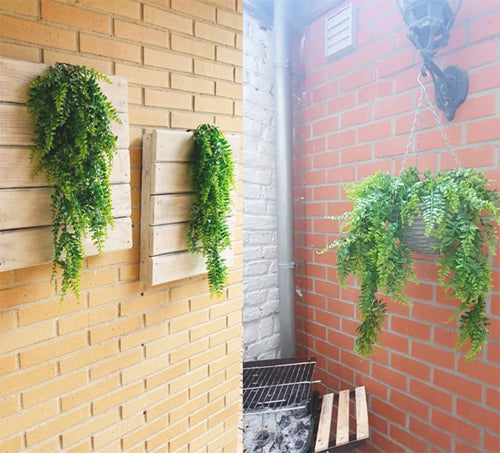 plantes artificielles en rotin à suspendre pour décoration intérieure et extérieure - vue 6 sur 29