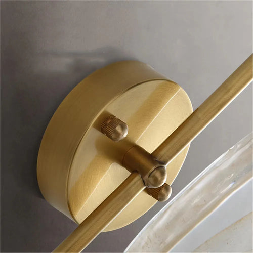 applique murale led luxe en laiton et cristal design moderne - vue 6 sur 7
