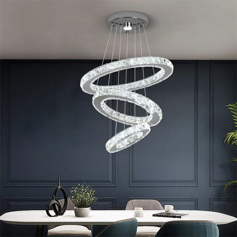 lustre moderne en cristal luxueux luminaires décoratifs d'éclairage