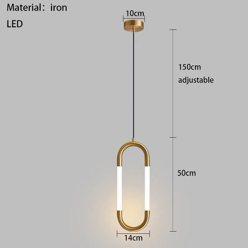 suspension moderne à led ellipse avec variateur hauteur réglable - vue 12 sur 12