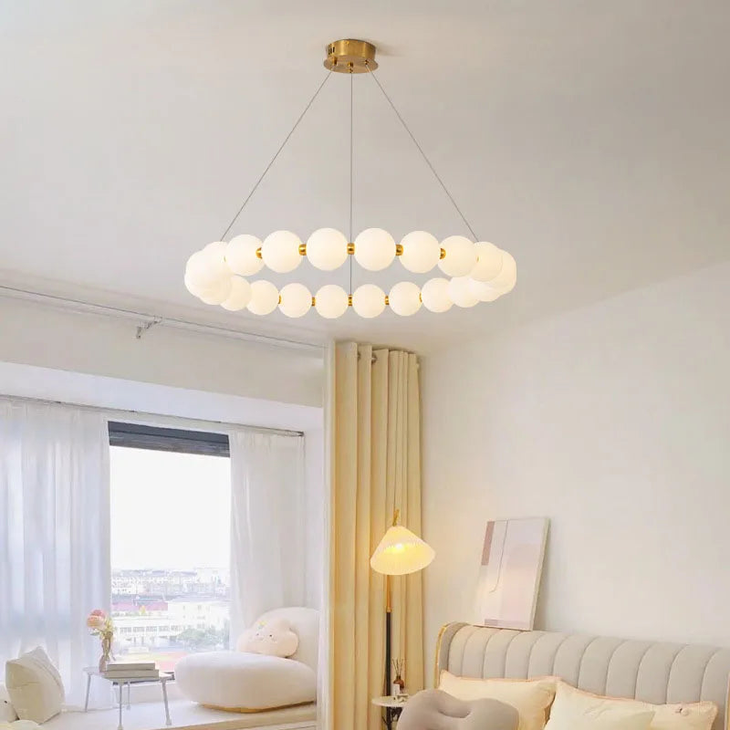 suspension en laiton design nordique led réglable