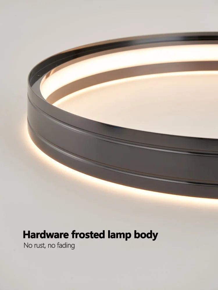 lustre moderne nordique éclairage suspension lampe ronde plafonnier - vue 7 sur 18