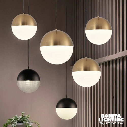 suspension nordique en verre à carreaux pour décoration moderne - vue 3 sur 12