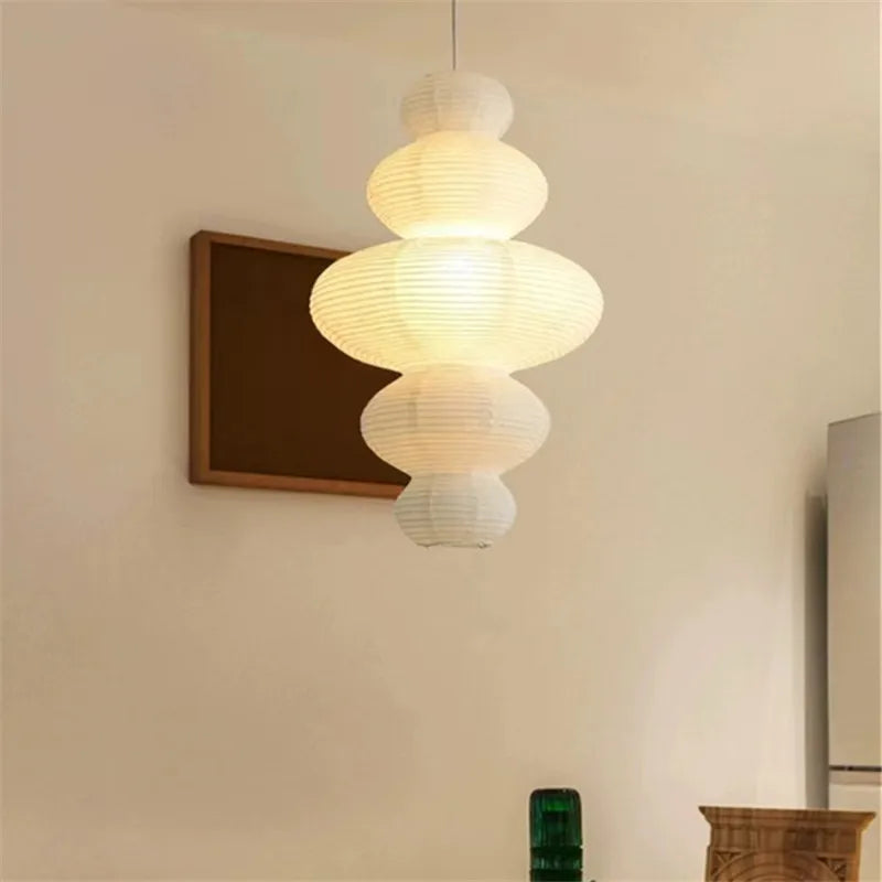 suspension noguchi wabi sabi en papier de riz design minimaliste vintage