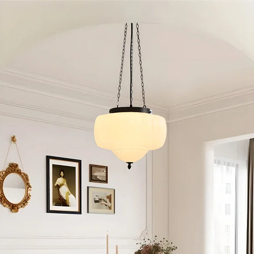 lustre en verre vintage pour décoration intérieure nordique