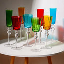 Verre champagne festif cristal ciselé coupe élégante réception