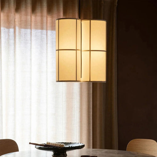 lustre à LED en tissu design wabi sabi pour décoration intérieure - vue 5 sur 13