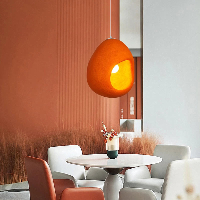 suspension style nordique wabi sabi led pour café - vue 4 sur 7