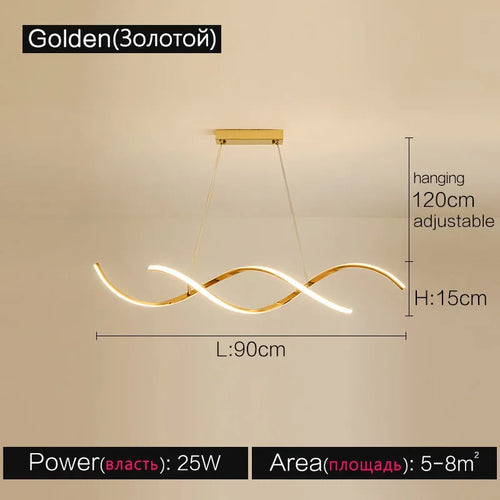 Living room chandelier Northern Europe chandelier creative restaurant ceiling lighted long chandelier living room lights - vue 13 sur 12