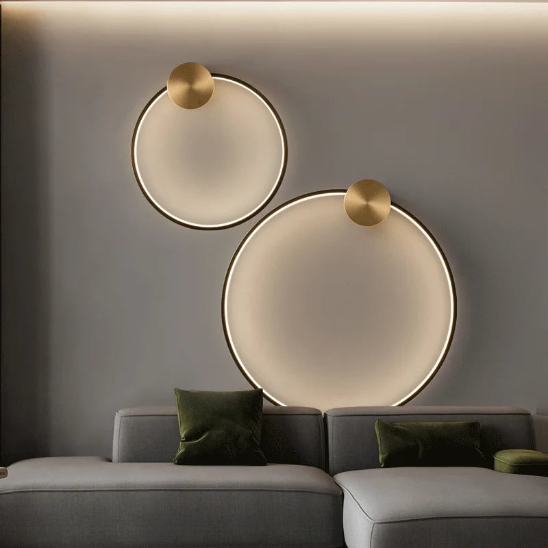 applique murale ronde en cuivre pour atmosphère de luxe créative - vue 2 sur 20