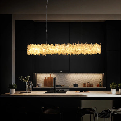 lustre en cristal léger pour décoration moderne et élégante - vue 2 sur 7